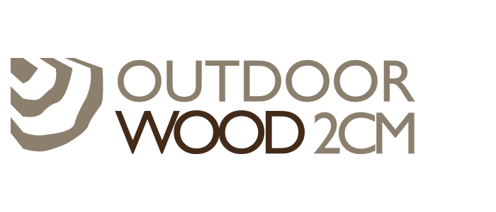 logo Outdoor Wood 2 cm marchio pietra sinterizzata di Granulati Zandobbio