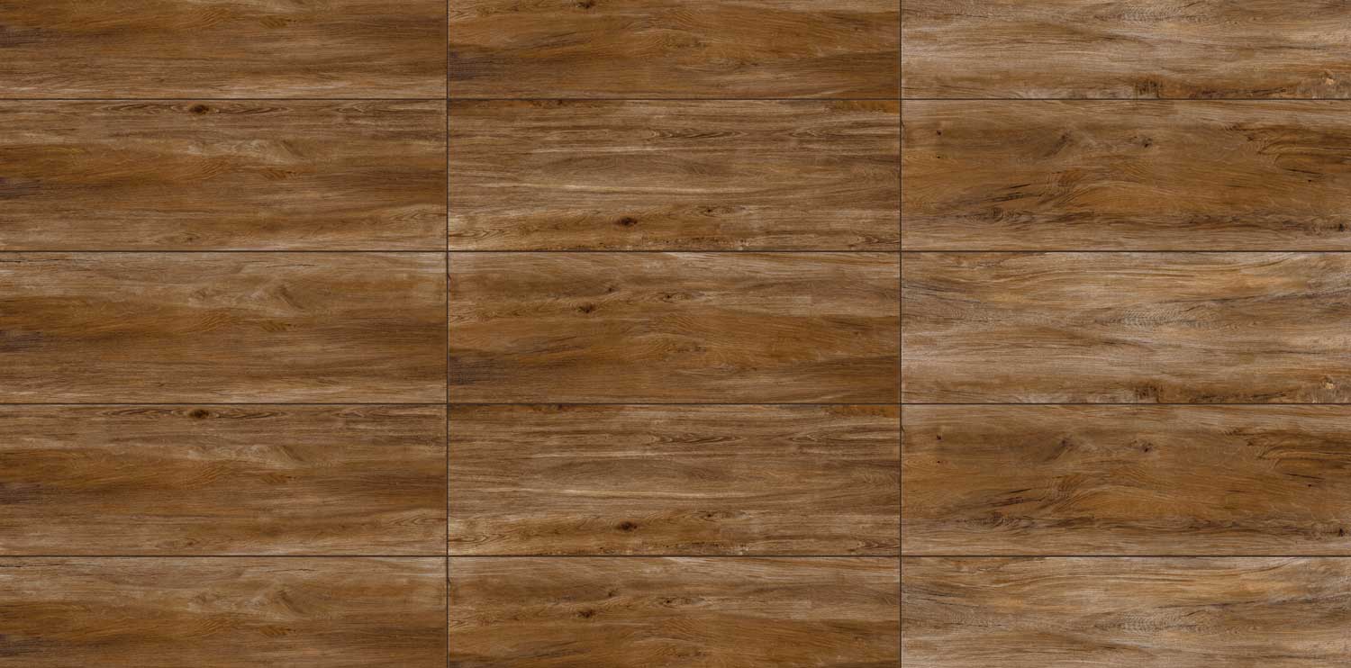 2CM SELVA Borneo 40x120x2 cm: pietra sinterizzata effetto legno tropicale, con venature calde e nodi per pavimentazioni esterne.